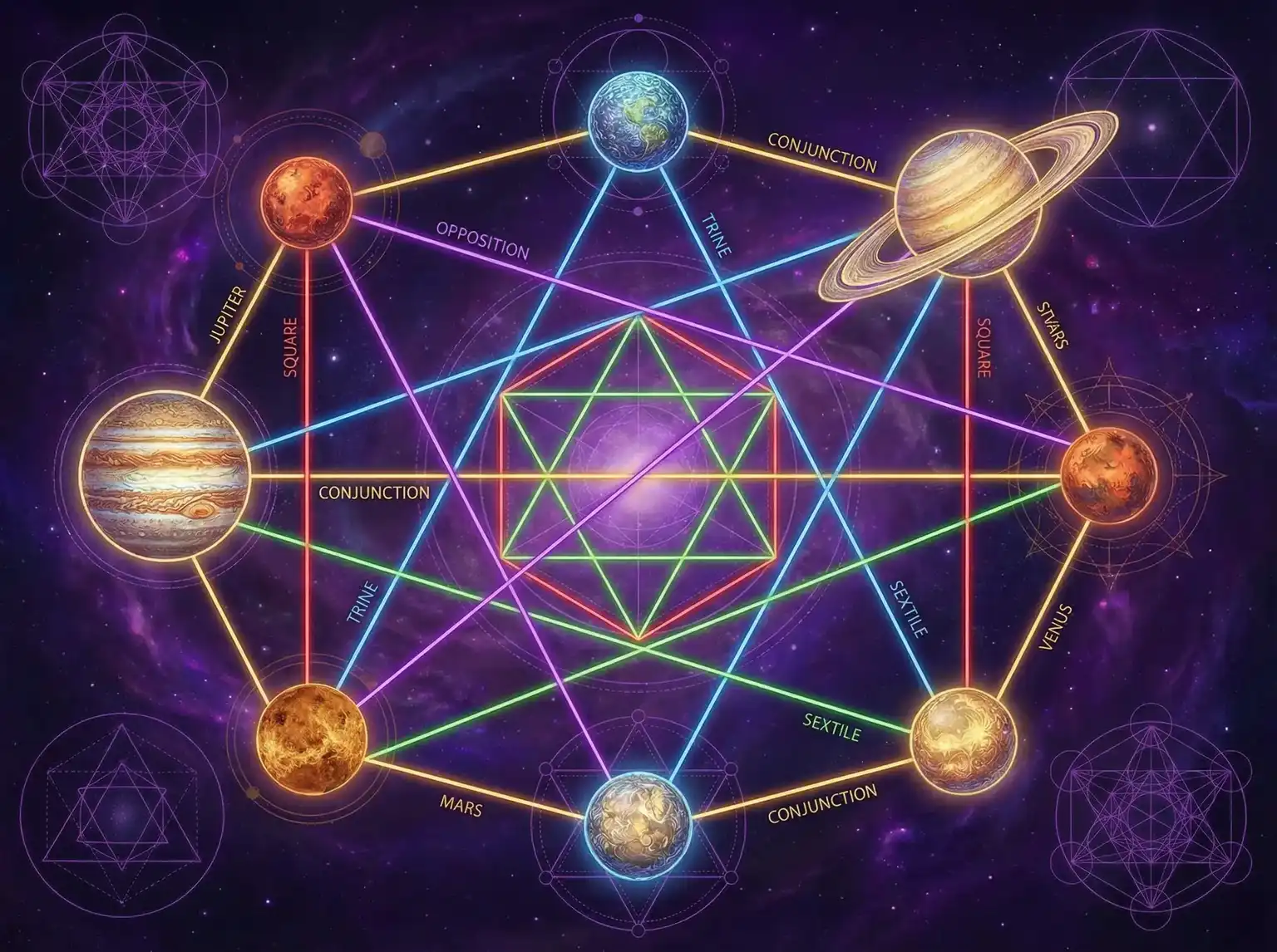 行星相位解读 - 扑通扑通love | 占星学进阶
